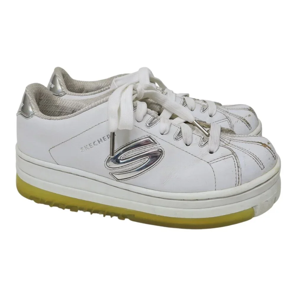 Skechers | Shoes | Vintage 9s Skechers White Chrome Platform
